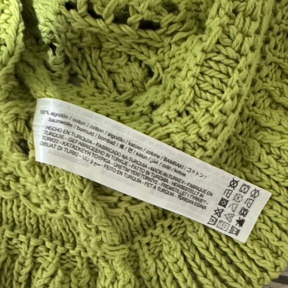Zara Lime Green Knit Tank Top - Picture 4 of 4